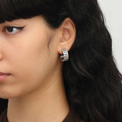 RSNY diamond shaped earrings - RSNY 1789W Size: 8 * 18 * 18mm Diamond grade delicate section/sterling silver high-quality ear acupuncture/high toughness spring ear buckle/lightweight brand craftsmanship