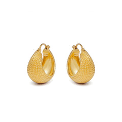 RSNY Diamond Geometric Earrings - RSNY R2080B 铜镀金/银耳针 重量:11g 约23*14*24mm 钻石纹设计元素/精致感细节处理/时尚感几何造型/镜面级精工抛光/轻量化品牌工艺