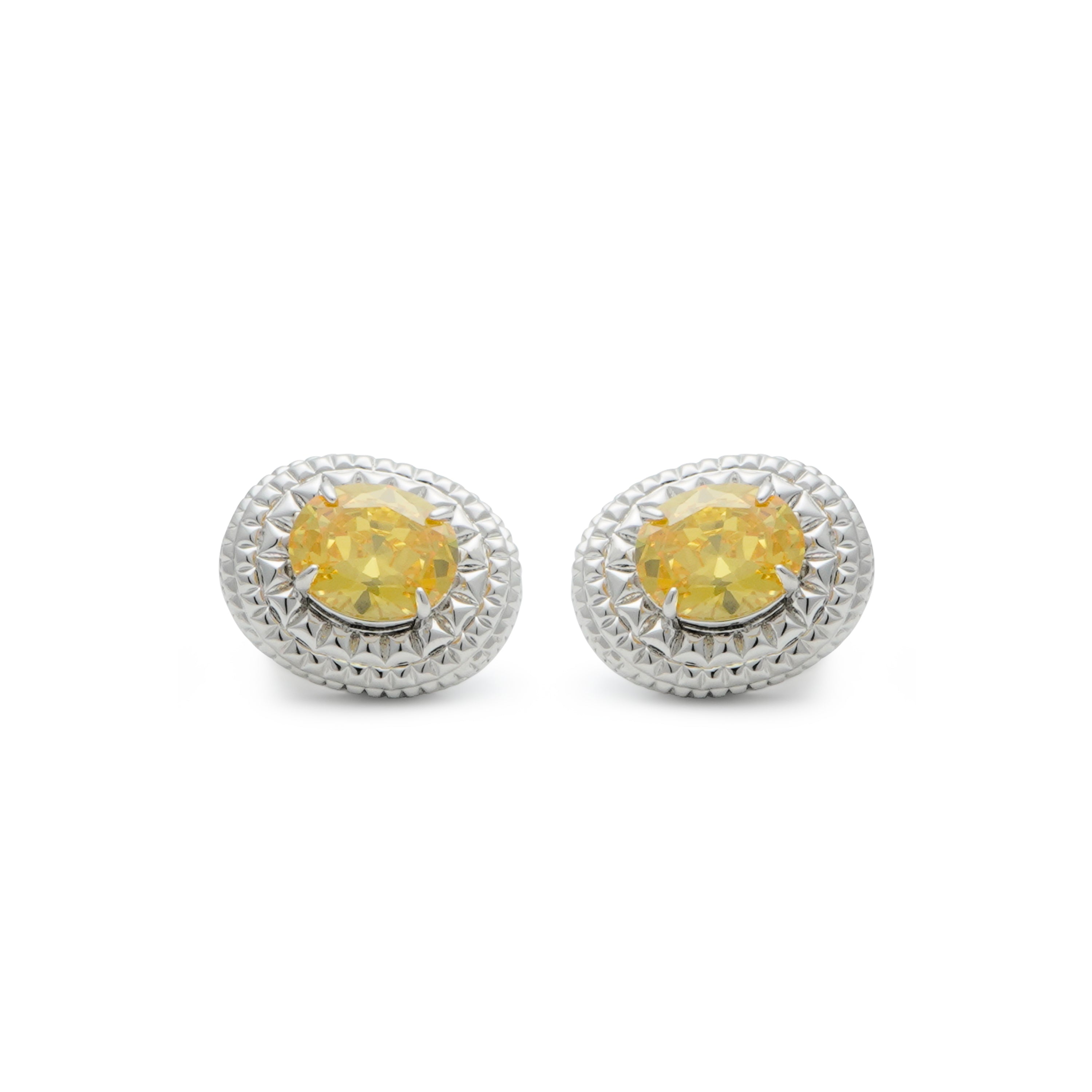 RSNY diamond texture stud earrings - RSNY R2063A Copper Rhodium Plated/S925 Tremella Needle/Cubic Zirconia/Brand Ear Plug Weight: 13.4g undefined Diamond pattern design elements/selected high-quality imitation diamonds/sterling silver high-quality ear needles/mirror-grade precision polishing/lightweight brand craftsmanship