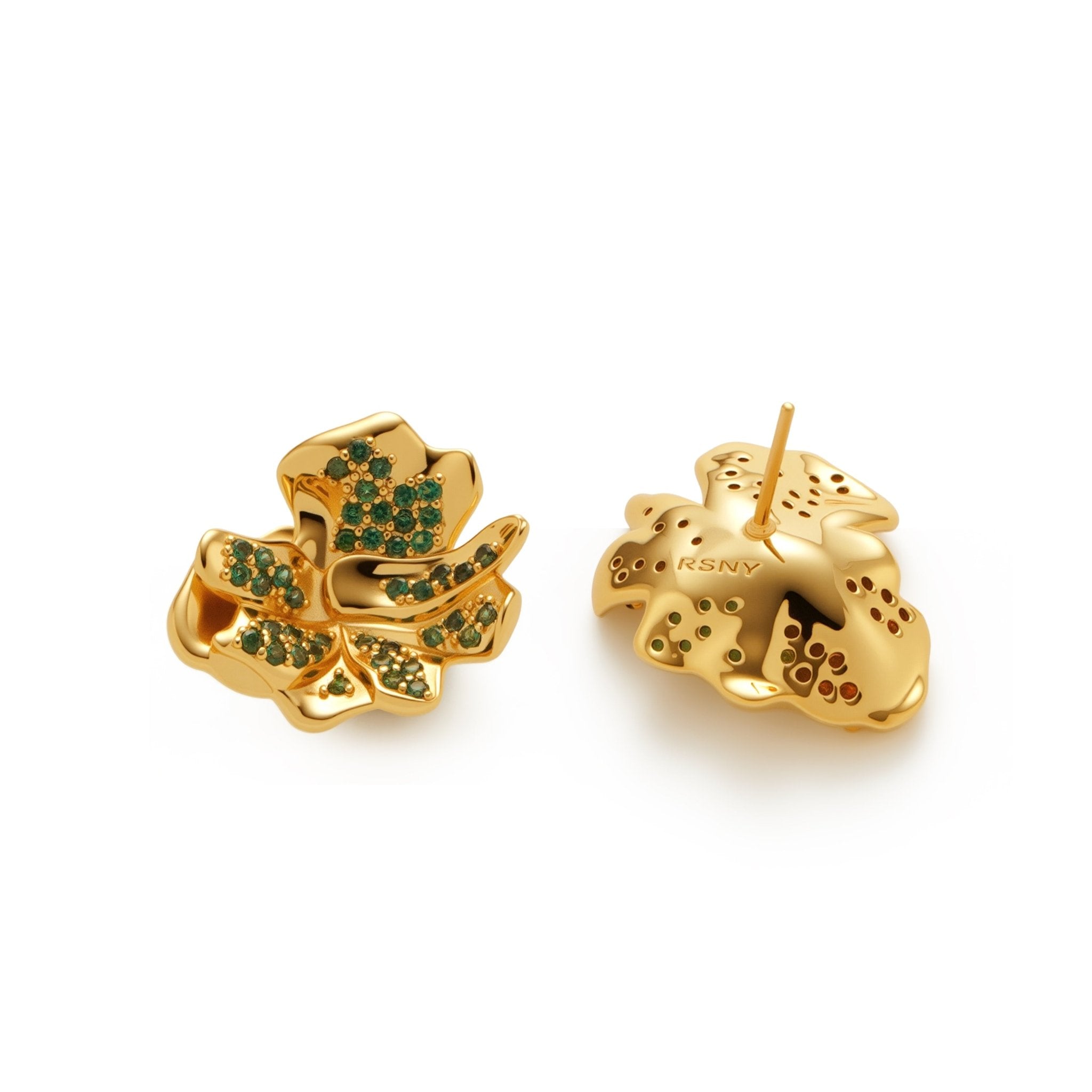RSNY Abstract Peony Flower Earrings - R2235B