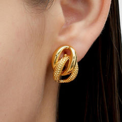 RSNY chain shaped earrings - R2071B