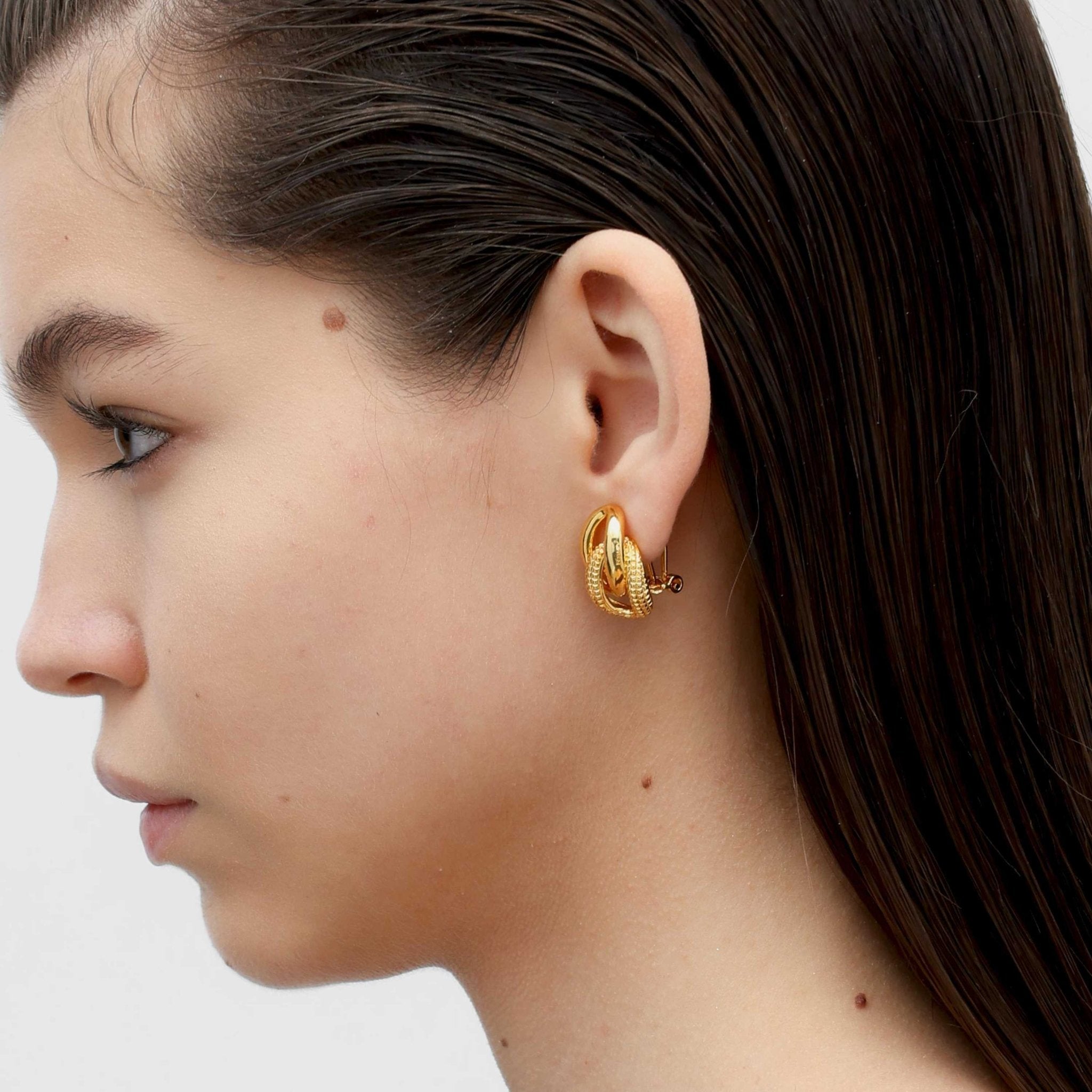 RSNY chain shaped earrings - R2071B