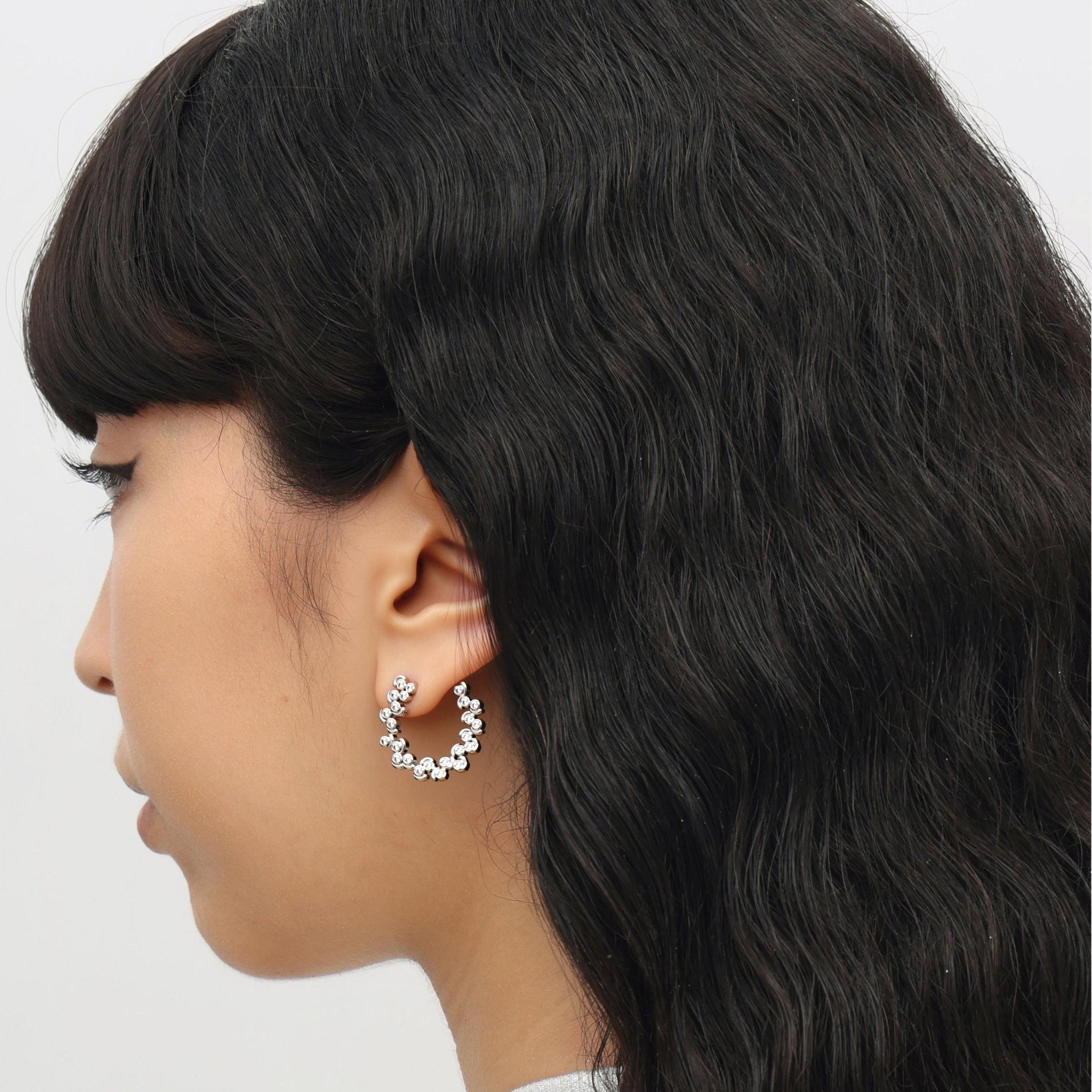 RSNY Crystal Diamond Hoop Earrings - R2245A