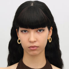 RSNY Crystal Diamond Hoop Earrings - R2245B