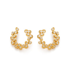 RSNY Crystal Diamond Hoop Earrings - R2245B