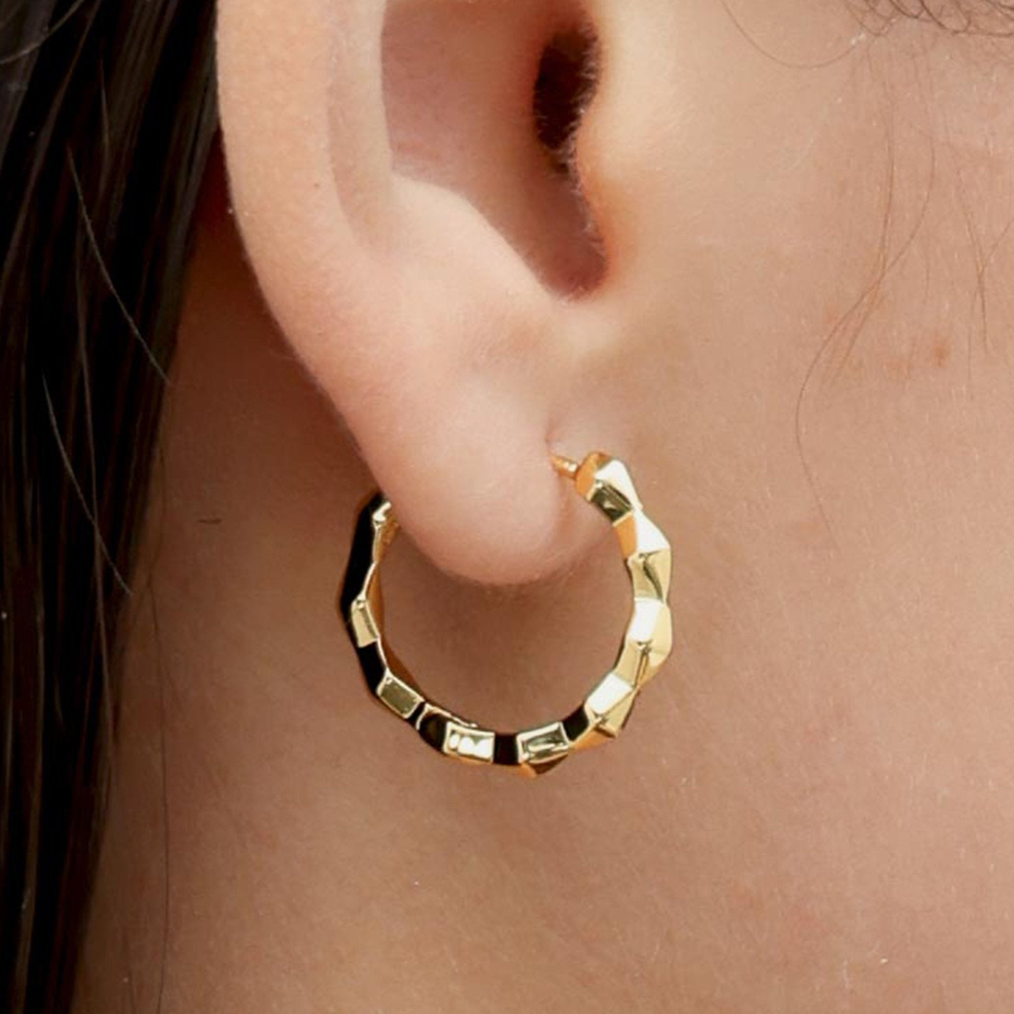 RSNY diamond cut earrings - R2171B