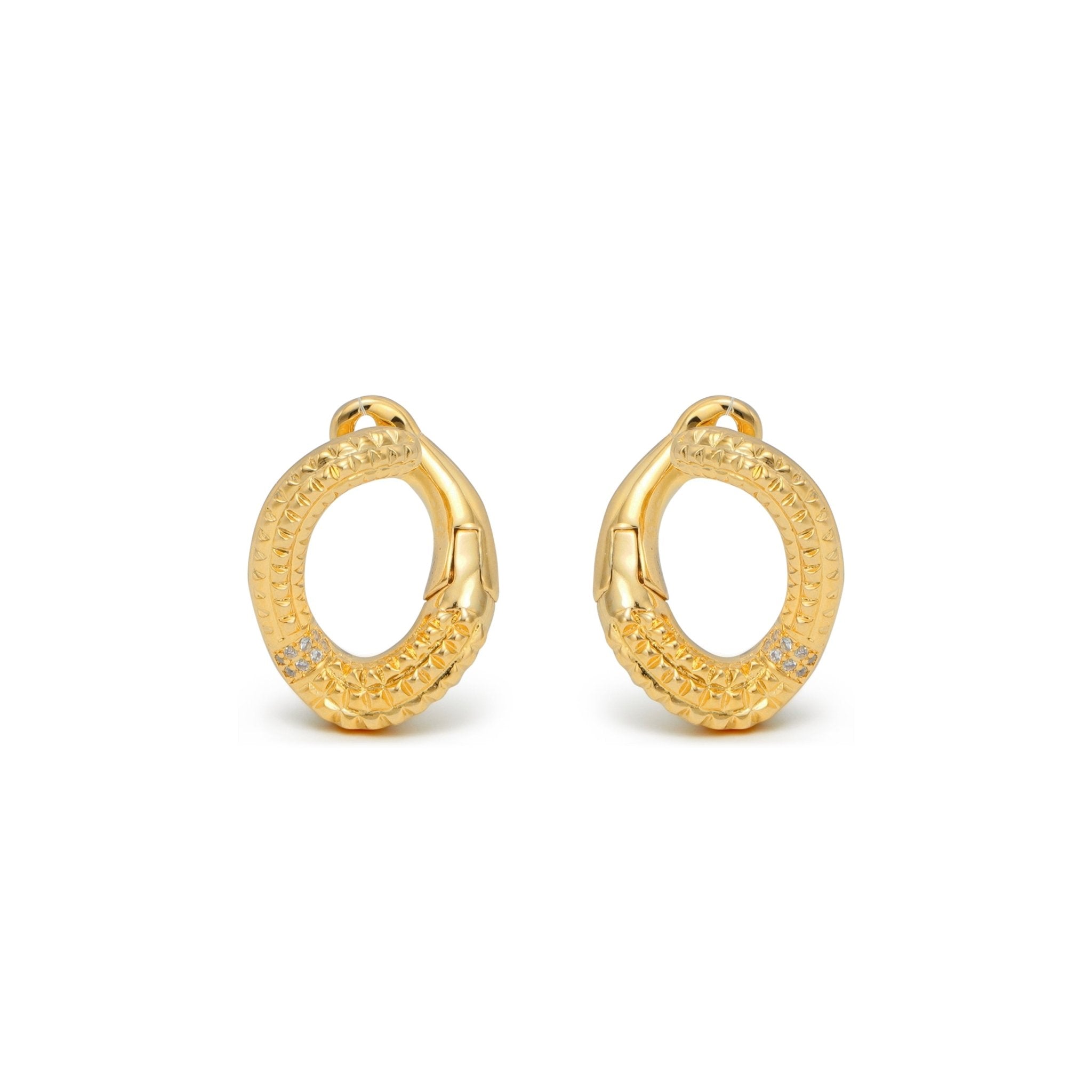RSNY diamond pattern chain earrings - R2083B