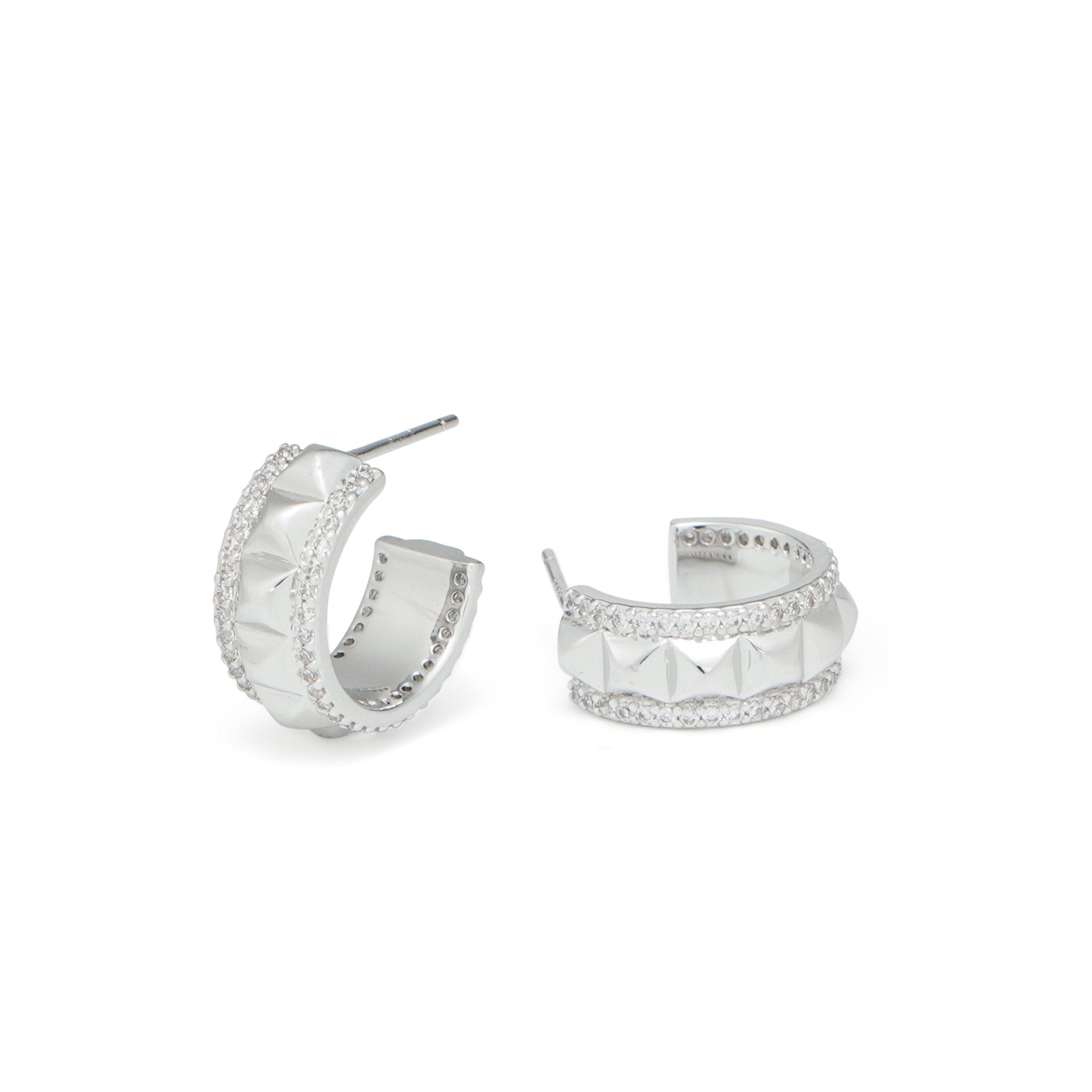RSNY diamond pattern earrings - R2098A