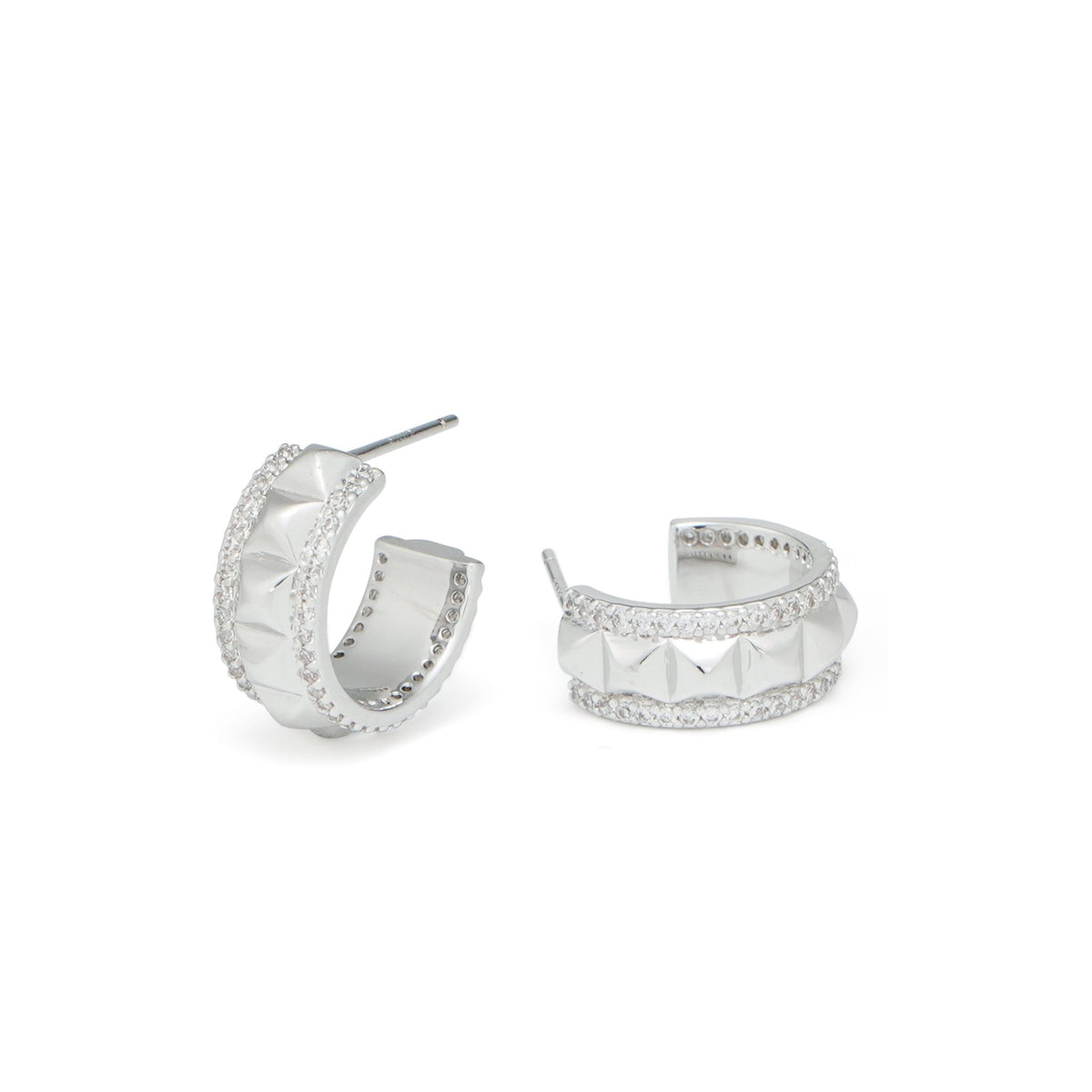 RSNY diamond pattern earrings - R2098A