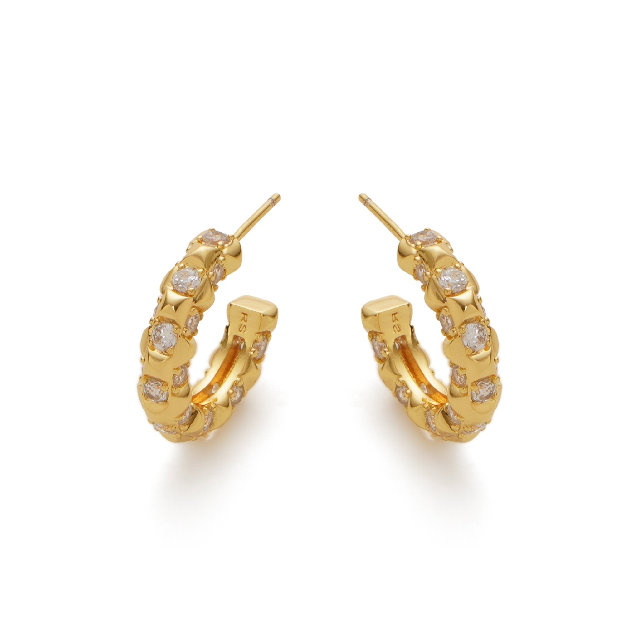 RSNY Diamond Pattern Minimalist Earrings - R2194B
