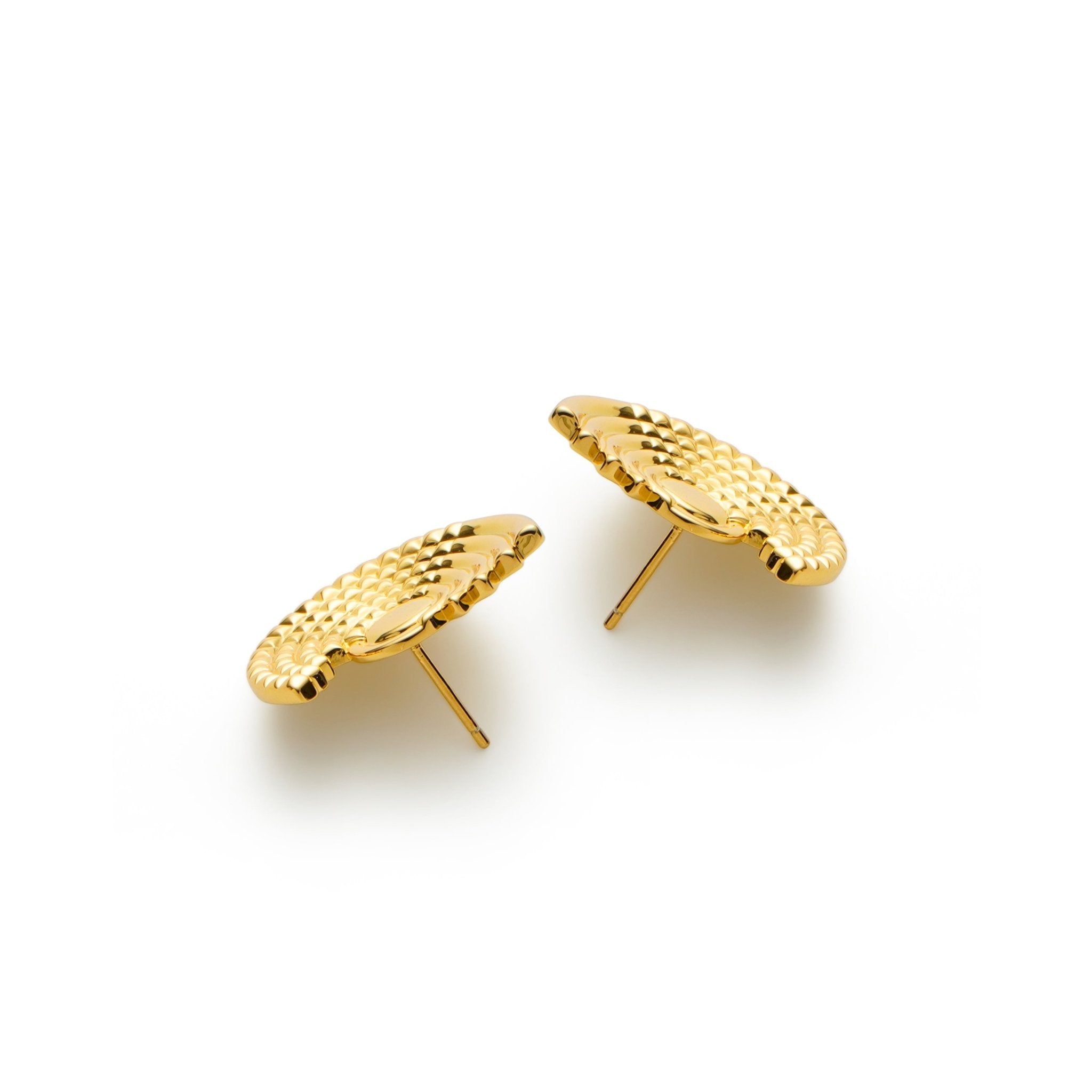 RSNY diamond pattern retro stud earrings - R2162B