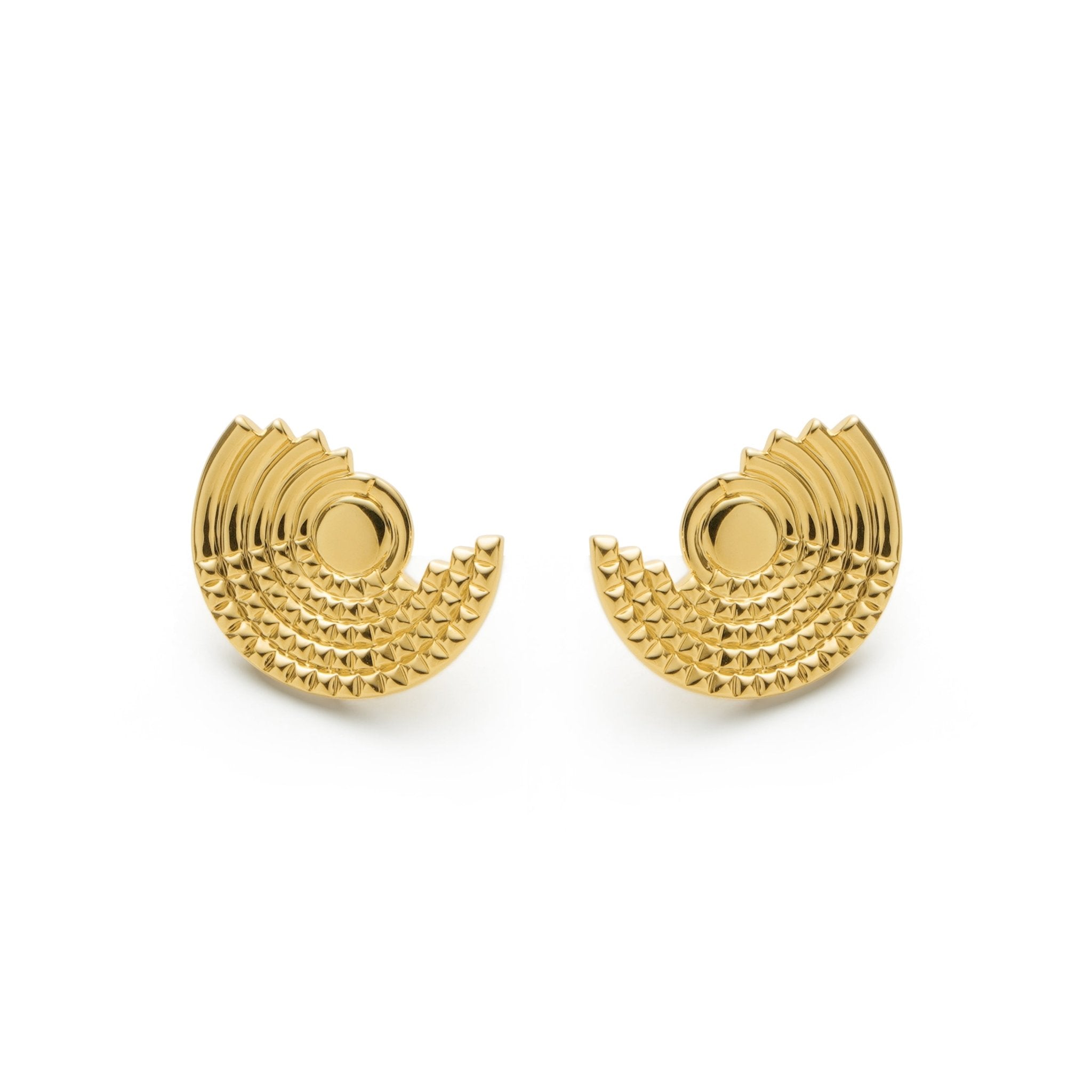 RSNY diamond pattern retro stud earrings - R2162B