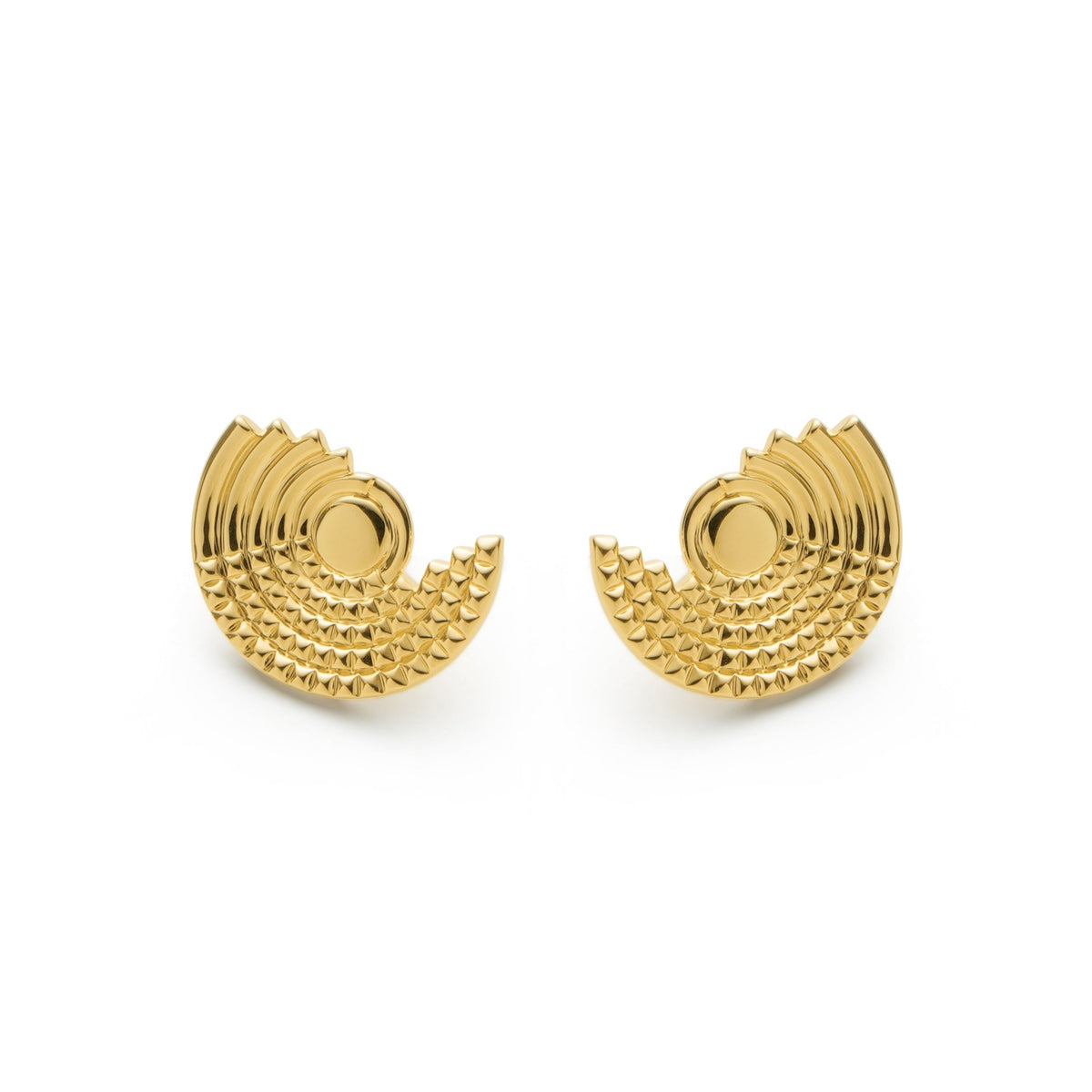 RSNY diamond pattern retro stud earrings - R2162B