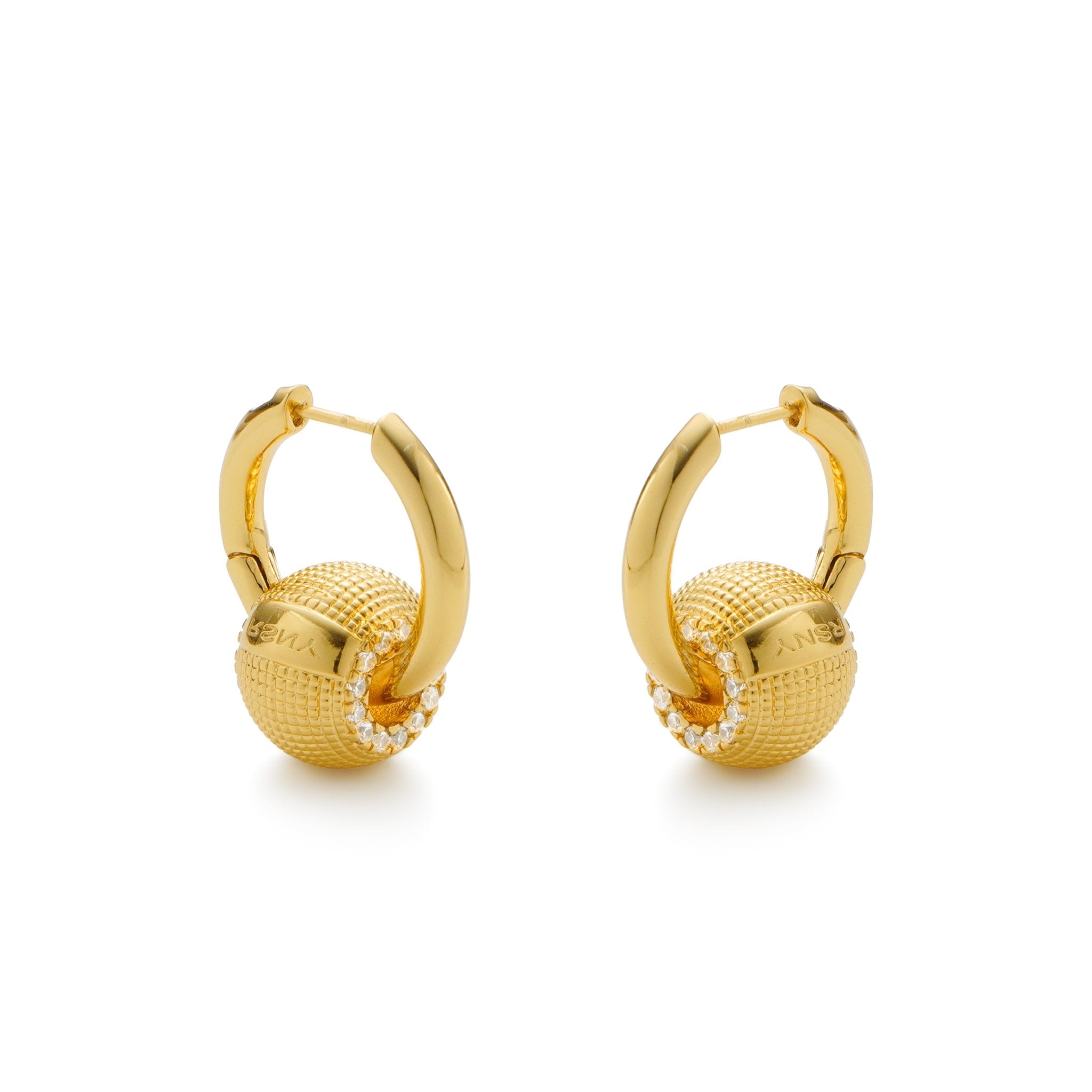 RSNY Diamond Textured Earrings - R2157B