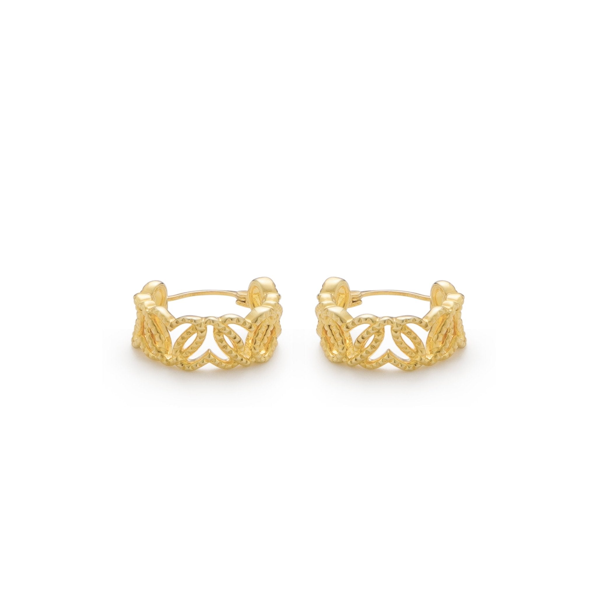 RSNY Diamond Textured Love Earrings - R2066B