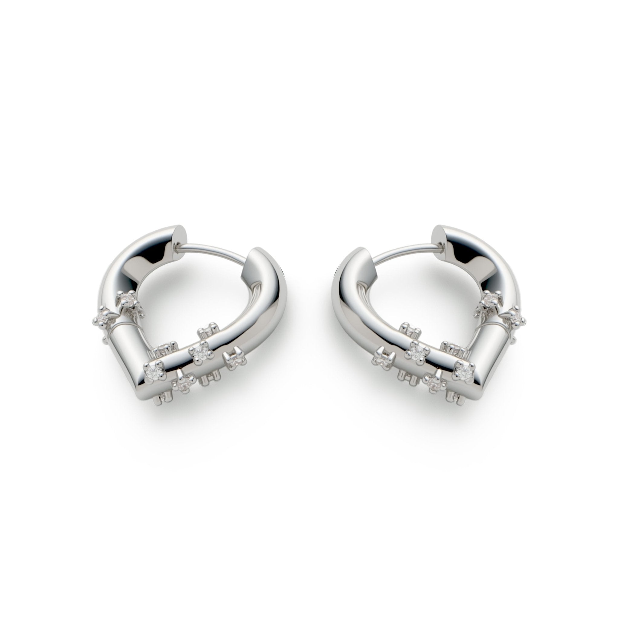 RSNY Geometric Heart Earrings - R2217A