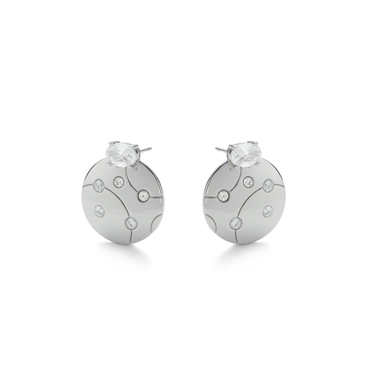 RSNY geometric line stud earrings - R2126A
