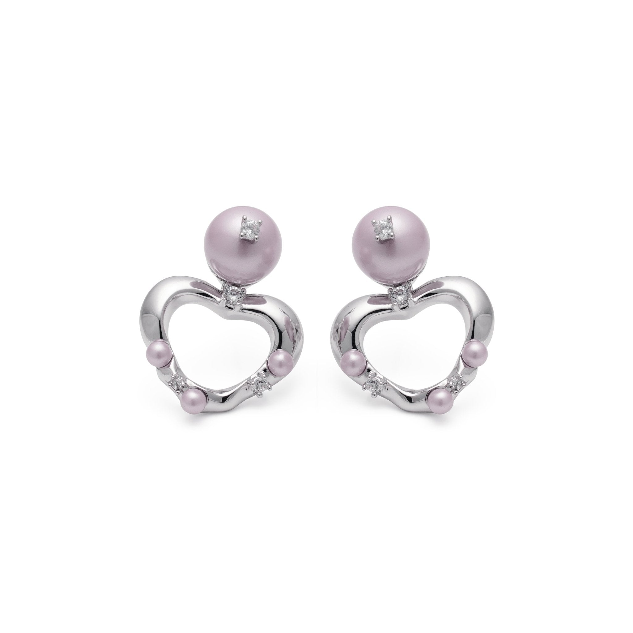 RSNY heart stud earrings - F1046W07