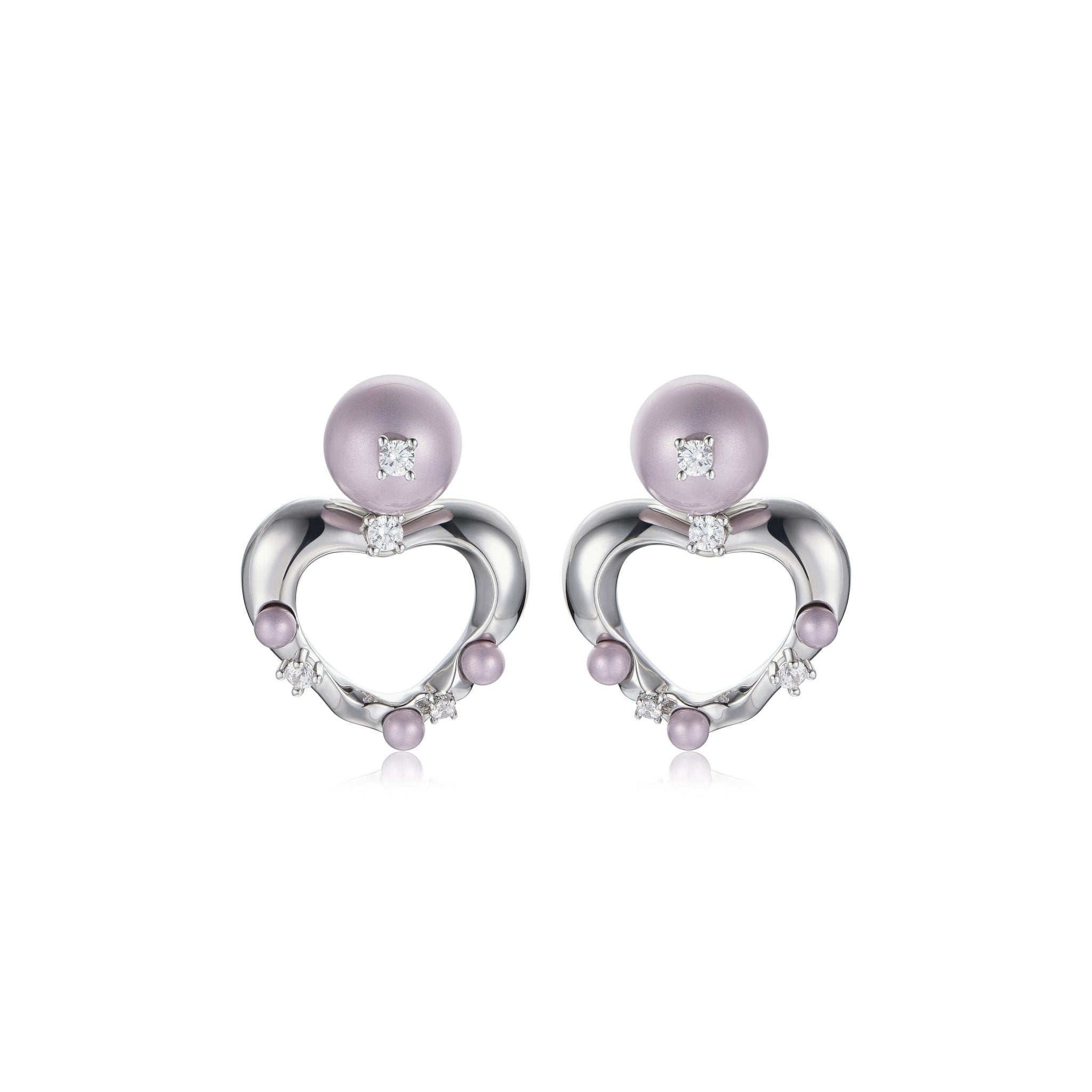 RSNY heart stud earrings - F1046W07