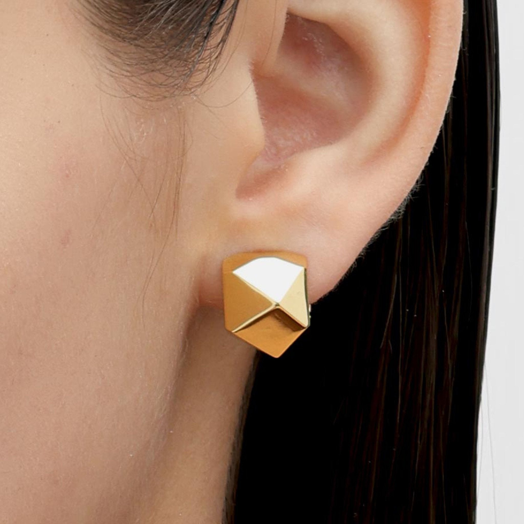 RSNY irregular diamond cut earrings - R2161B