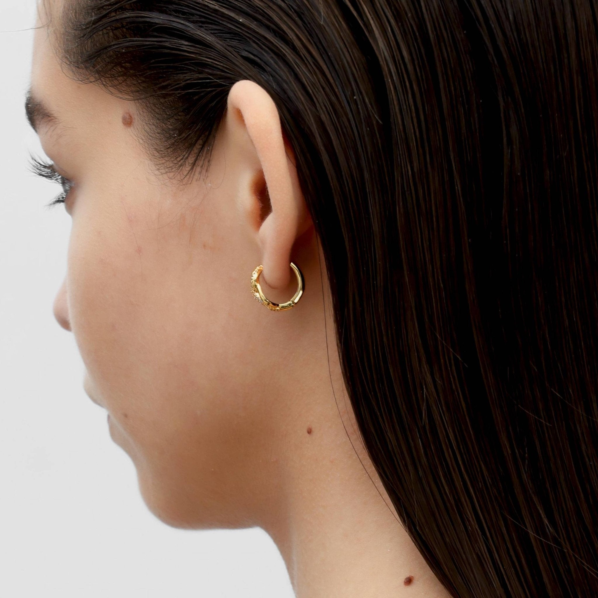 RSNY line shape earrings - R2108B