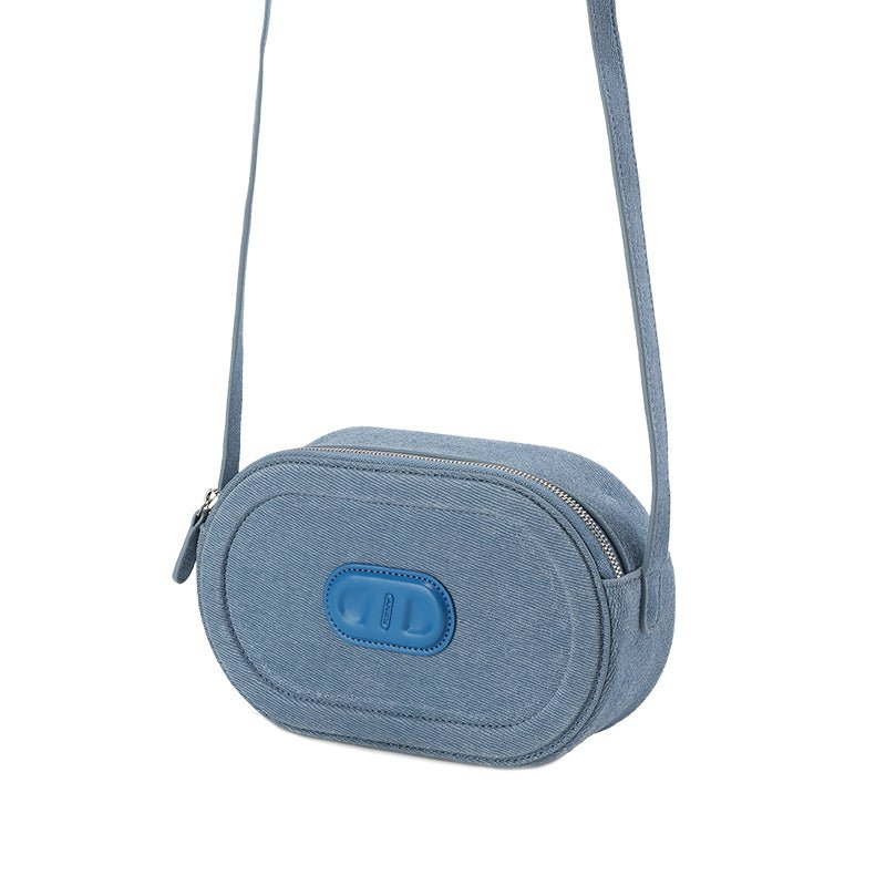 RSNY Oval Loop Pig Nose Shoulder Bag - Denim Color Matching - BG0080B