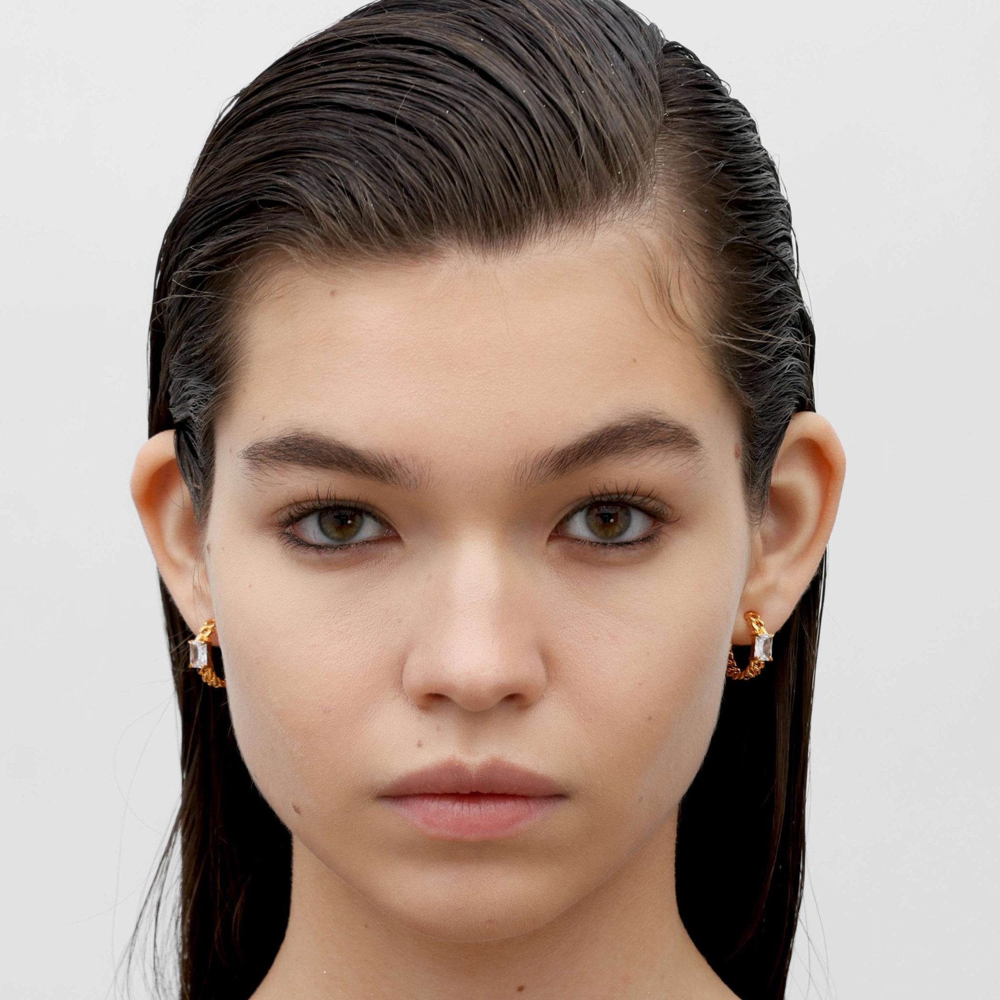 RSNY Princess Square Chain Earrings - R2106B