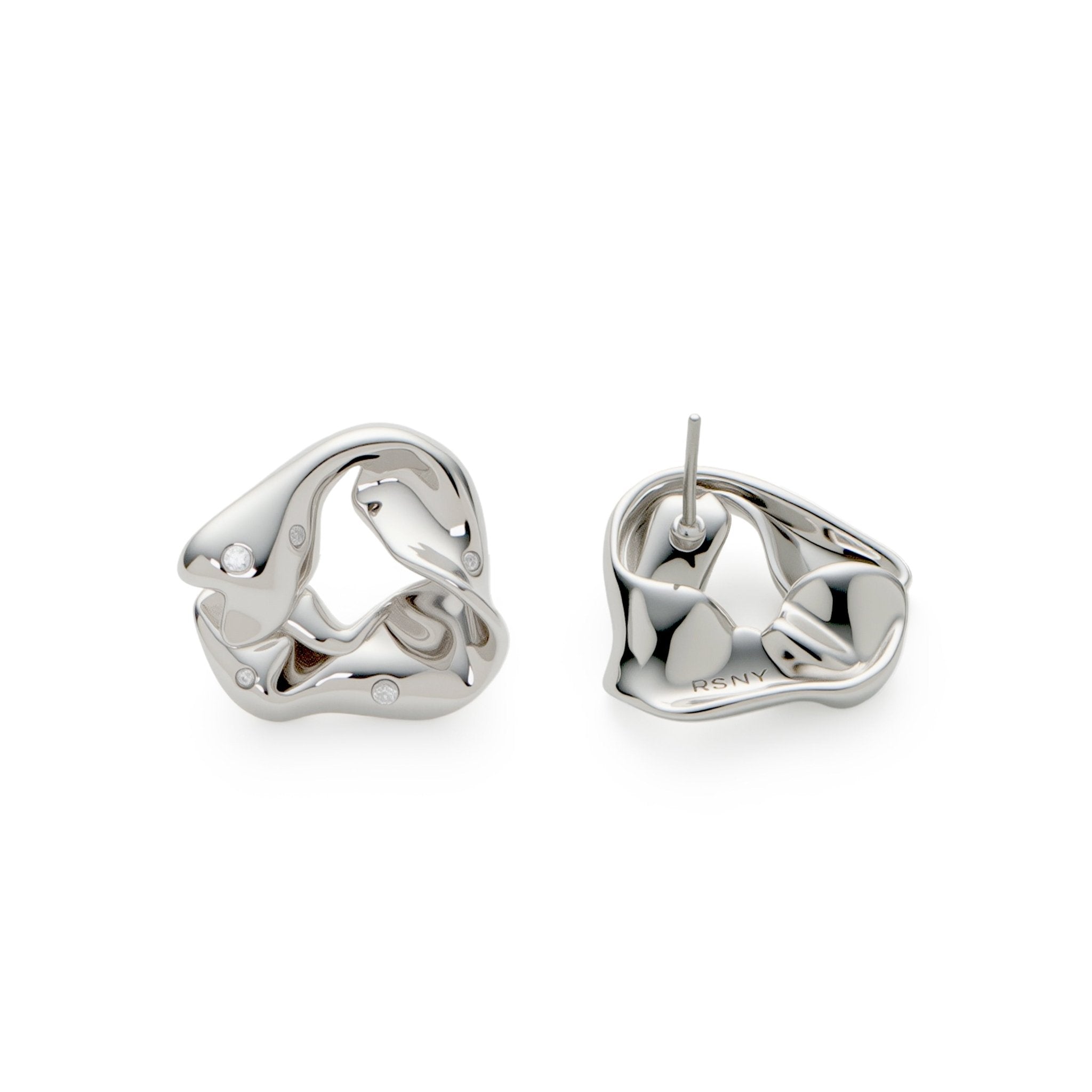 RSNY Ruffled Earrings - R2212A