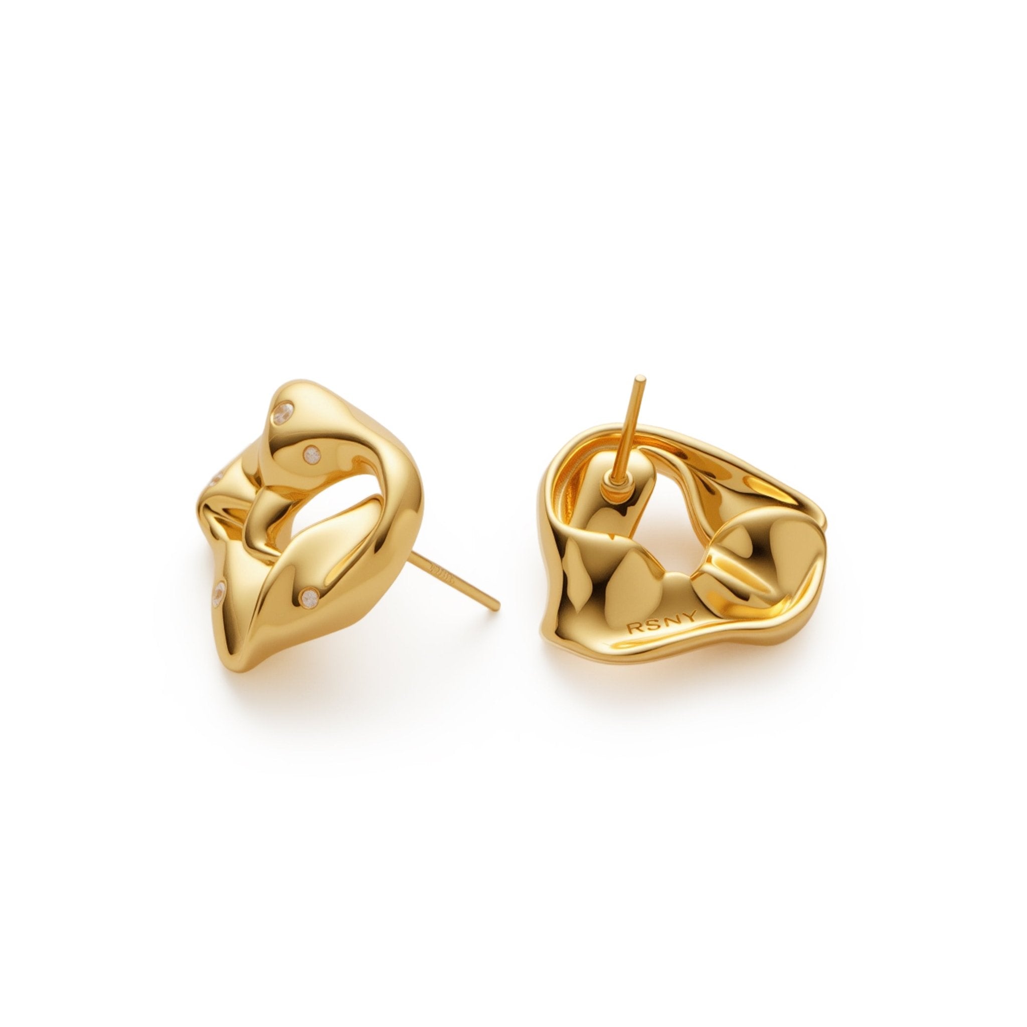 RSNY Ruffled Earrings - R2212B