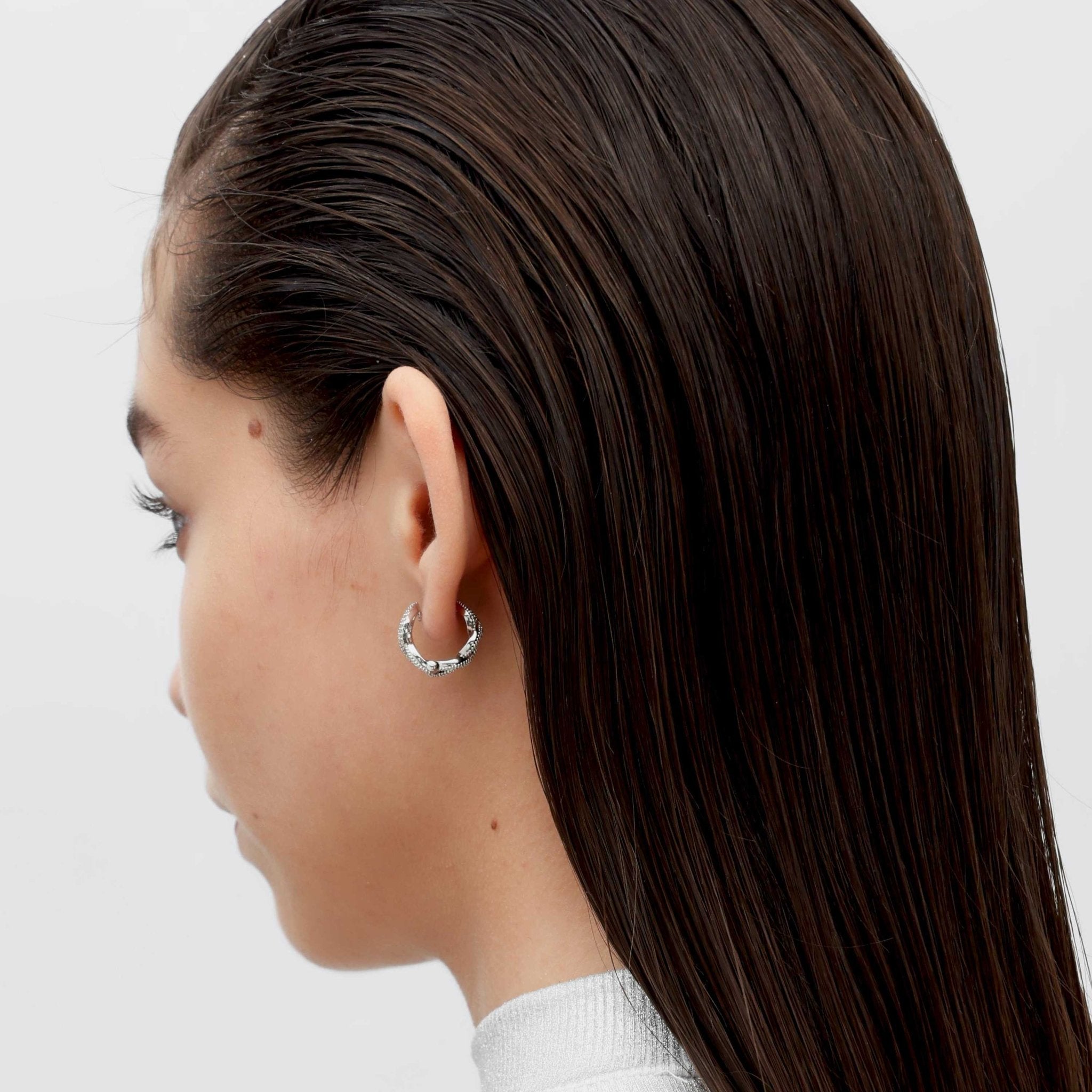RSNY simple chain earrings - R2181A