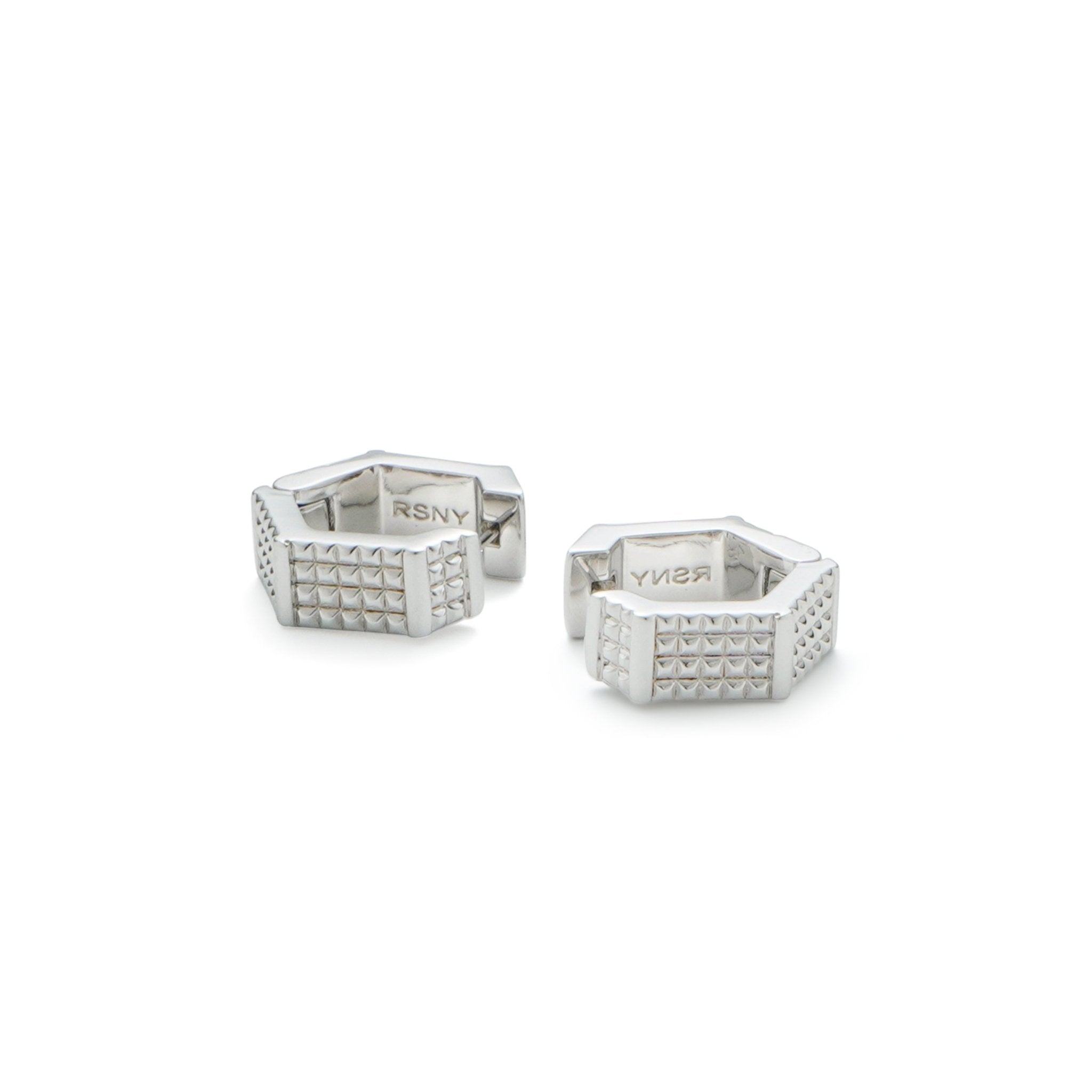 RSNY six - sided diamond earrings - R2074A