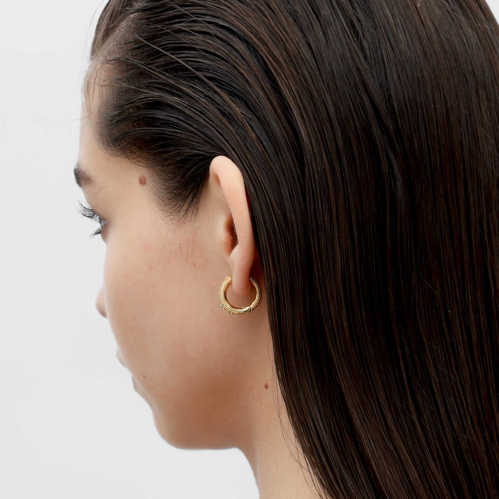 RSNY special - shaped double - ring earrings - R2180B