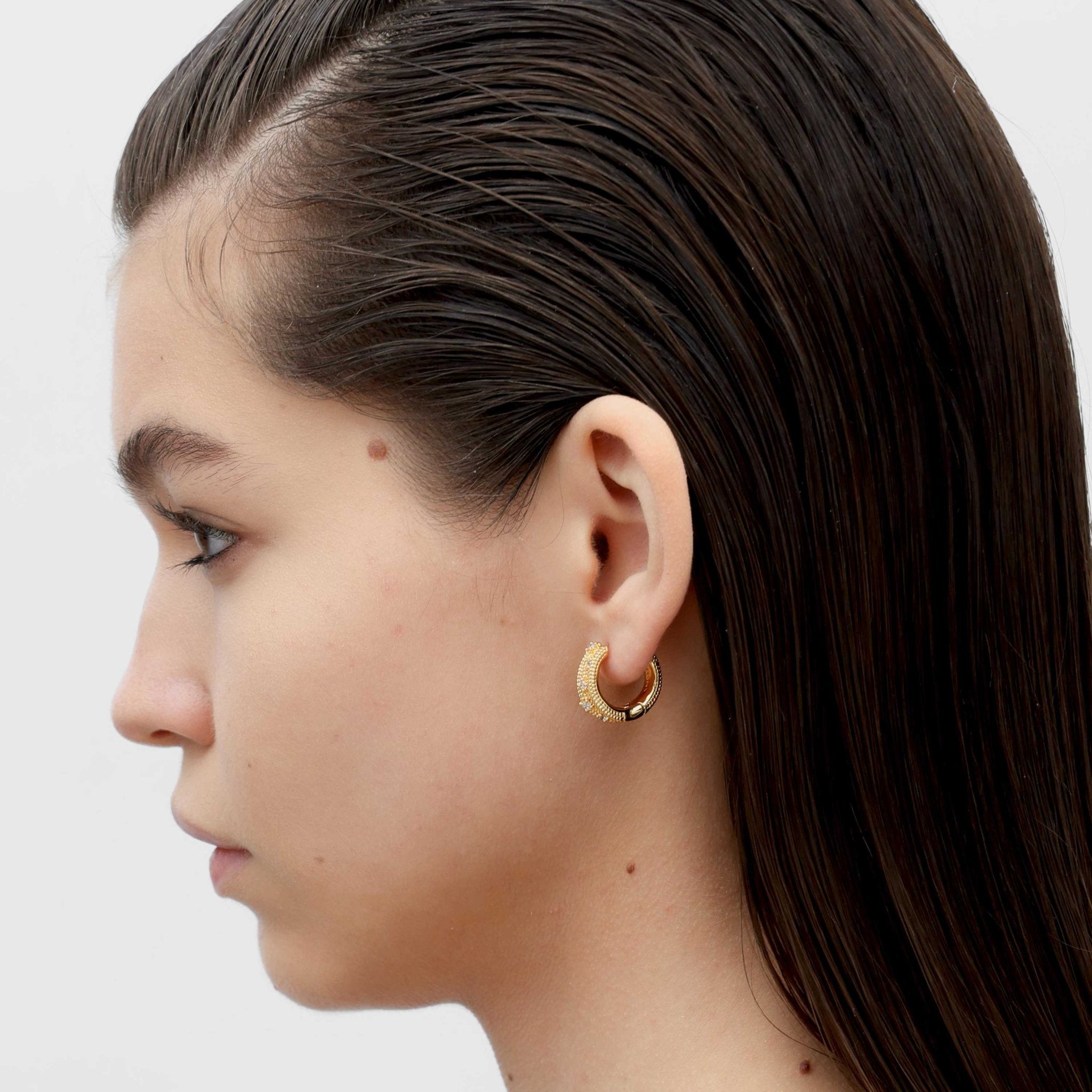 RSNY special - shaped double - ring earrings - R2180B
