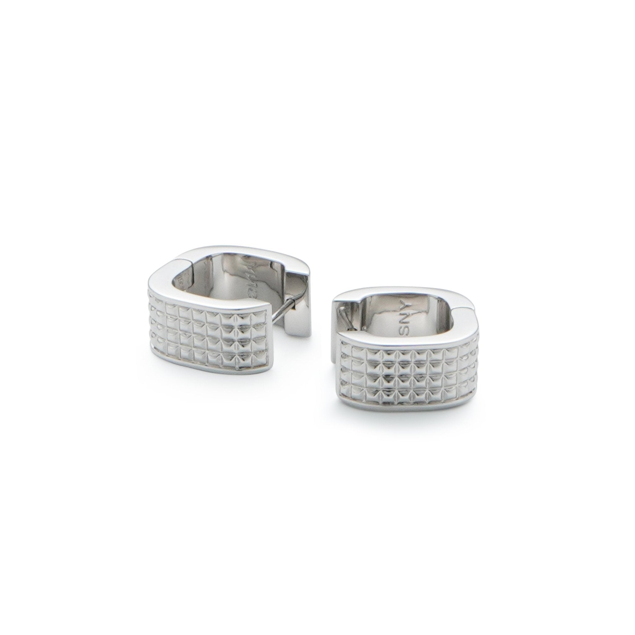 RSNY Square Diamond Textured Earrings - R2049A