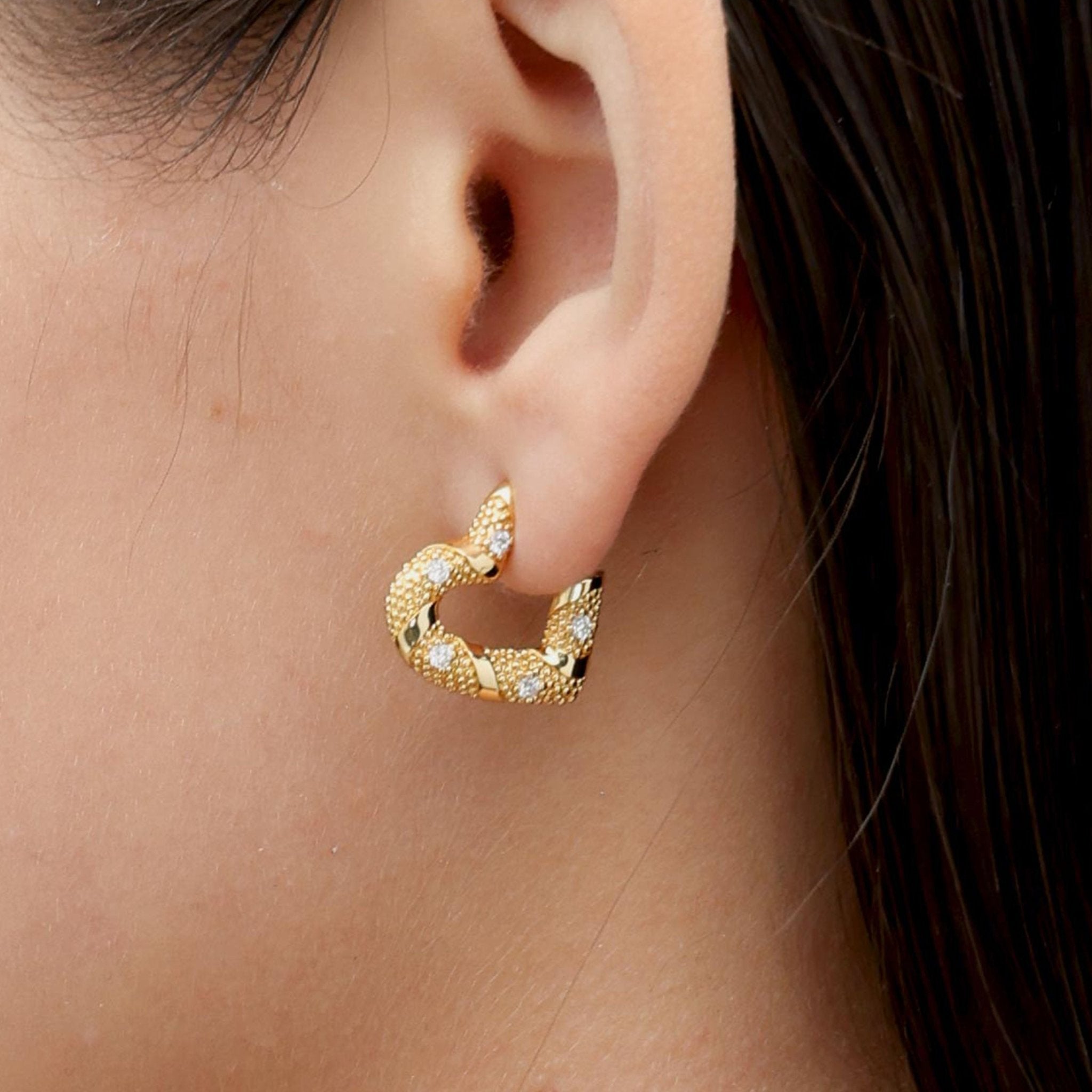 RSNY winding love stud earrings - R2185B