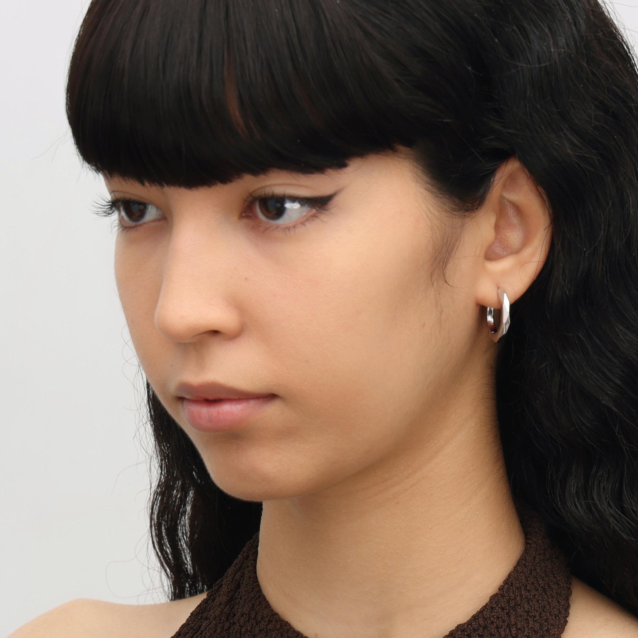 RSNYBasic diamond - cut earrings - R2076A